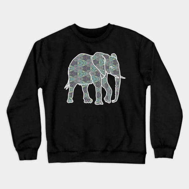 Funky elephant Crewneck Sweatshirt by GribouilleTherapie